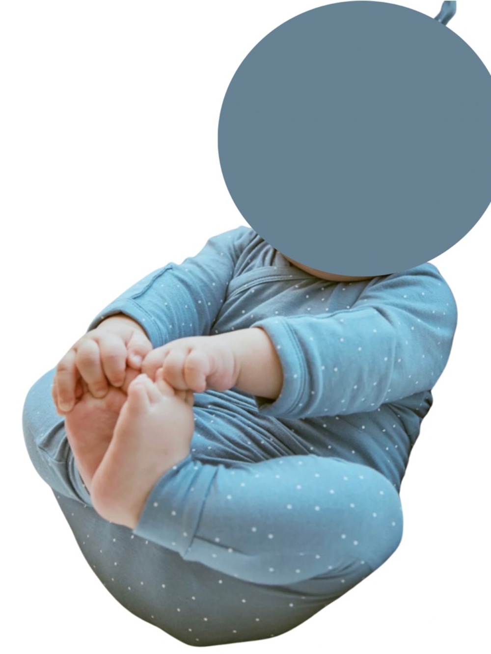 Konny Bamboo Bodysuit & Leggings Set Blue Grey Dot Newborn NWT